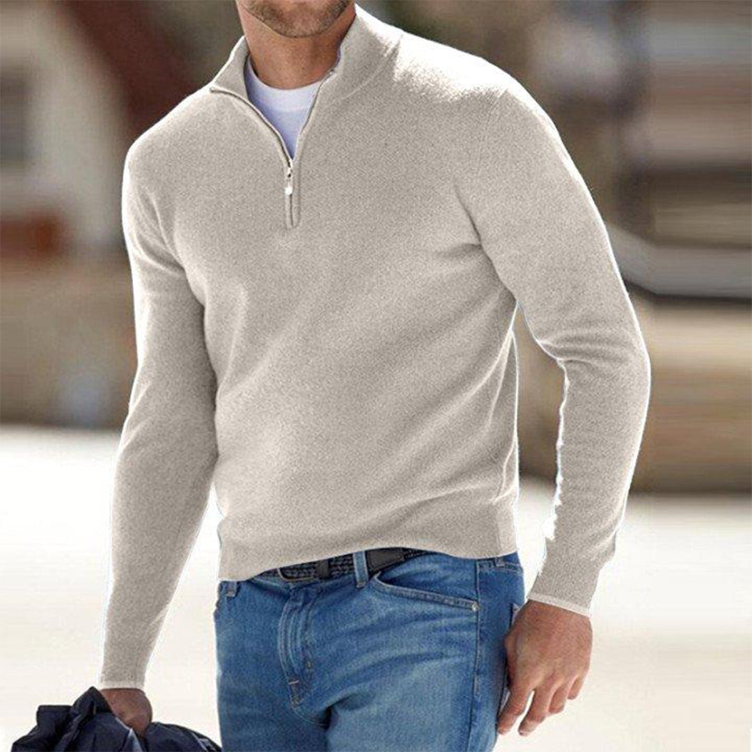 Maglione con mezza zip Sven